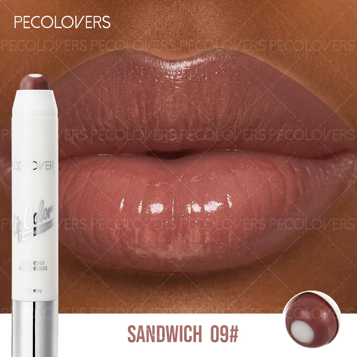Sandwich Lipstick Pen, Moisturizing Lip Gloss, Long-lasting, Non-drying, Multi-color Options, Lip Cosmetics Quake 09