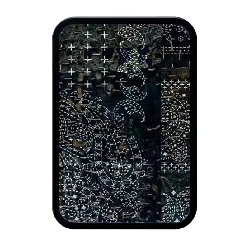Tokyo Denim Texture Pattern Magnetic Phone Grip Card Holder Stand for IPhone 13 14 15 16 17 18 Pro Max Case Quake card holder stand 1