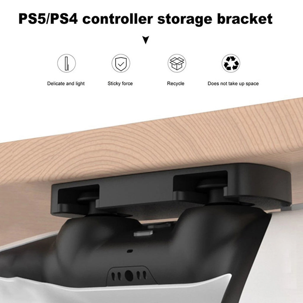 Hanging Storage Rack for PS5/PS4 Acrylic Controller Under Table Game Controller Holder Handle Bracket Stand for Sony Dualsense Quake