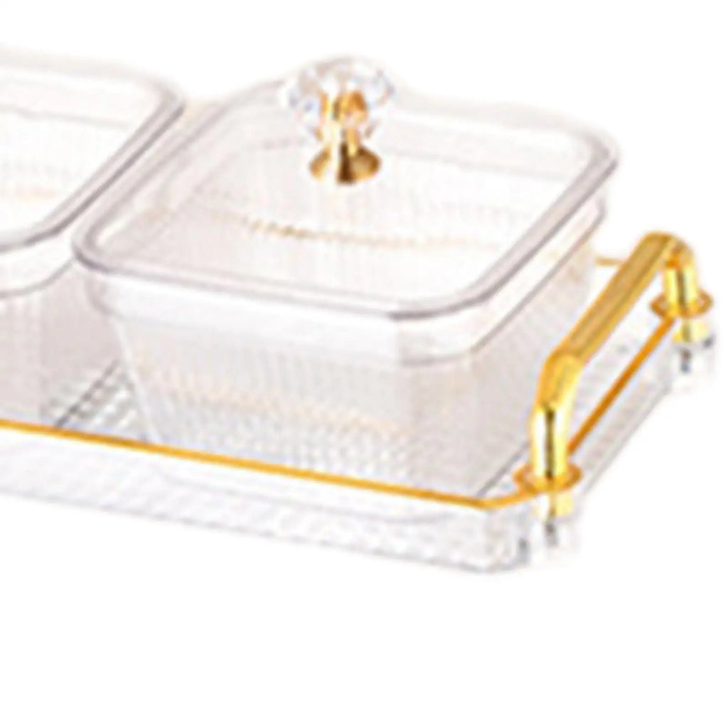 Dried Fruit Plate Portable Multi Grids Snake Plates Divided Serving Dishes for Quake