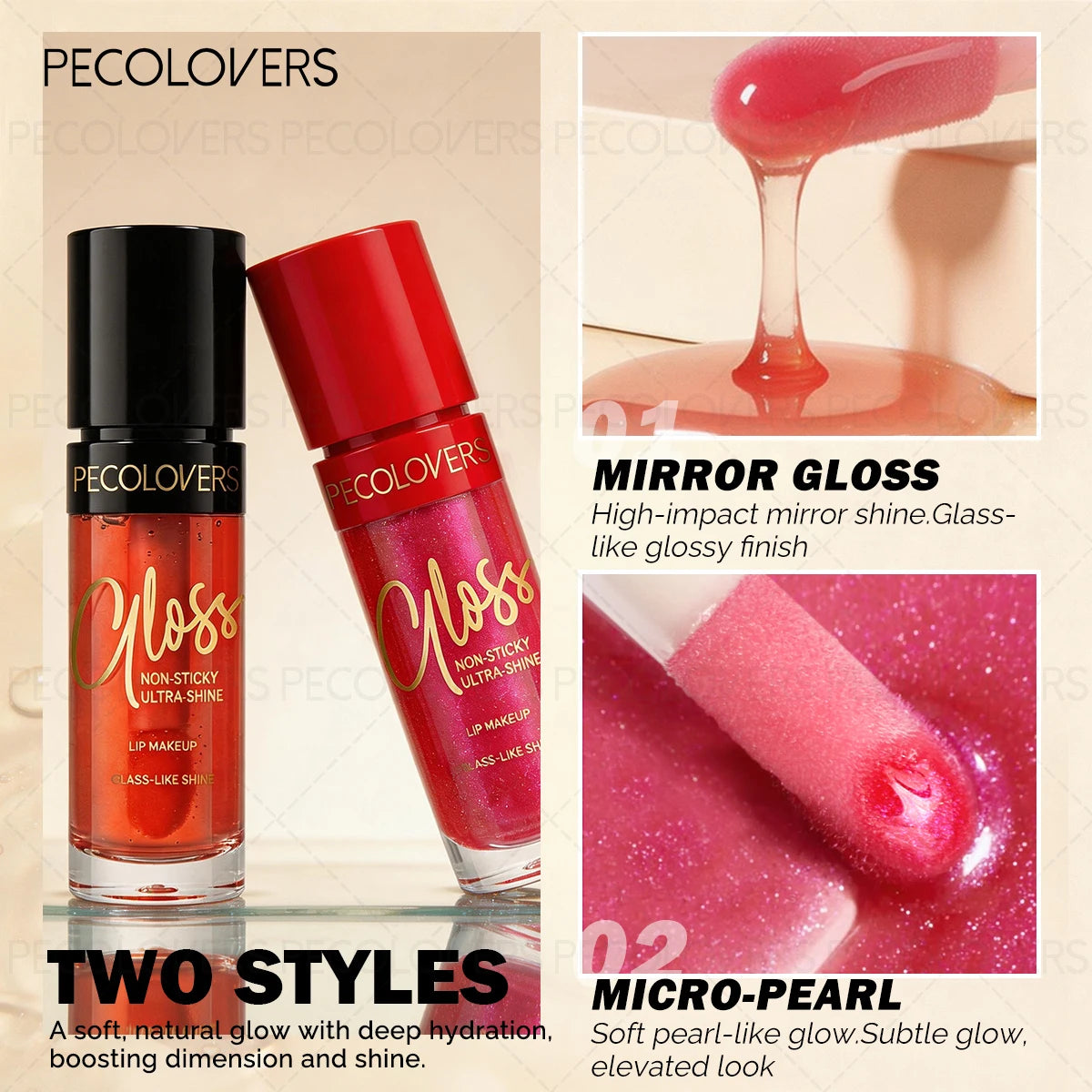 Moisturizing Colorful Lip Oil Lip Gloss, Shiny Lip Glaze Lip Gloss, Hydrating and Light Texture, Water Gloss Natural Finish Quake