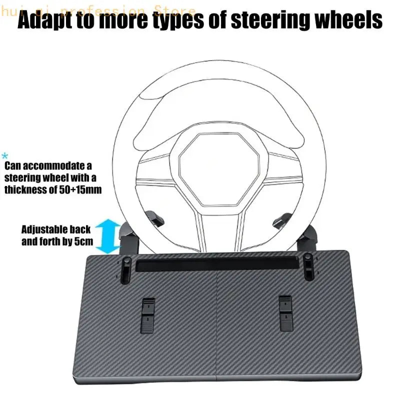 Car Steering Wheel Desk Table, Foldable Hook-On ABS Car Desk Board for Parked Car Tasks, Meal Breaks and Temporary Laptop Use Quake