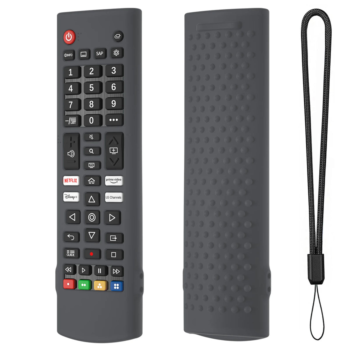 New For LG AKB76040302 LG AKB75375604 Remote Control Case Soft Silicone Protective Cover Compatible Replacement Accessories Quake for akb dark grey