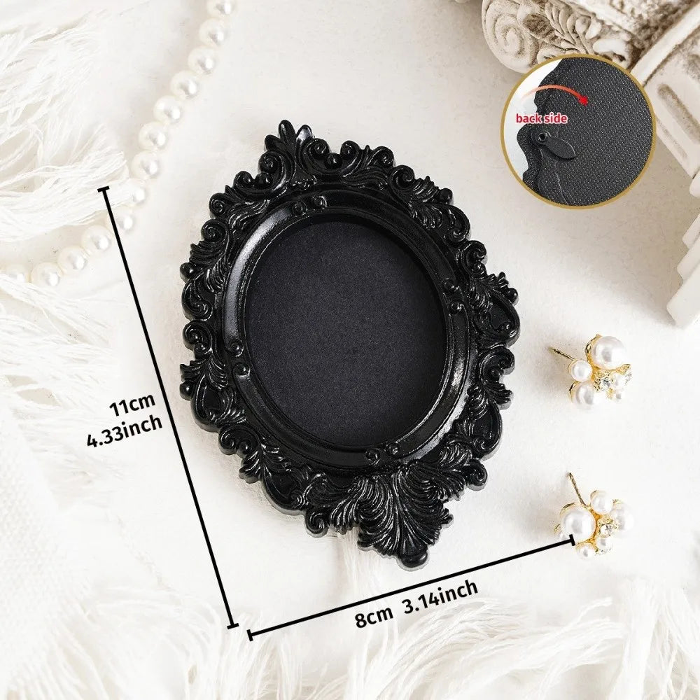 Hanging Mini Photo Frames Photographic Props Wall Space DIY Vintage Picture Frame Resin Baroque Ornate Decorative Frames Quake A58