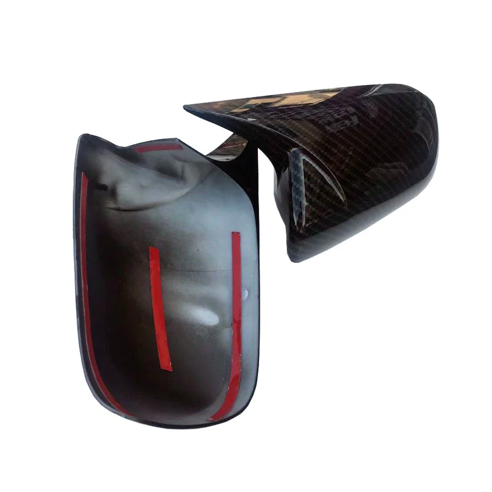 For Toyota Mark X Reiz 2005-2009 Car Rearview Side Mirror Cover Wing Cap Exterior Door Rear View Case Trim Carbon Fiber Look Quake