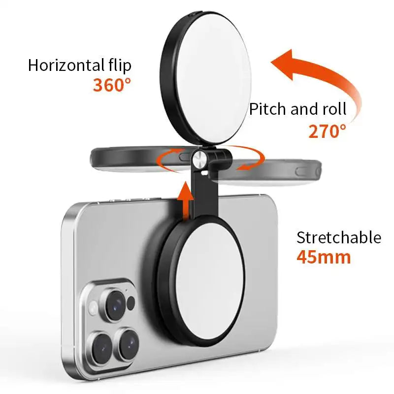 Smartphone Magnetic Fill Light Mini Selfie Light 3 Modes Adjustable Brightness for Phone Quake