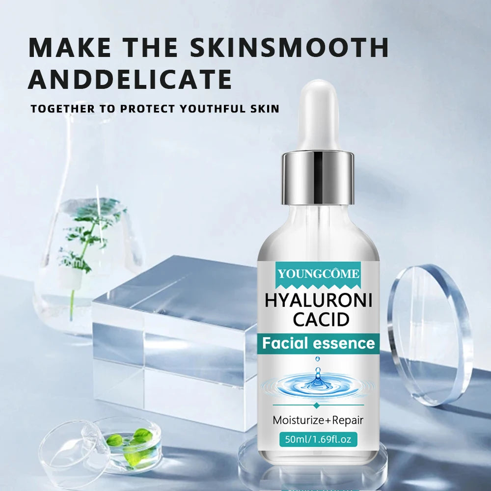 Hyaluronic acid facial serum, a natural moisturizing factor, can retain moisture for a long time,keep skin hydrated,elastic Quake