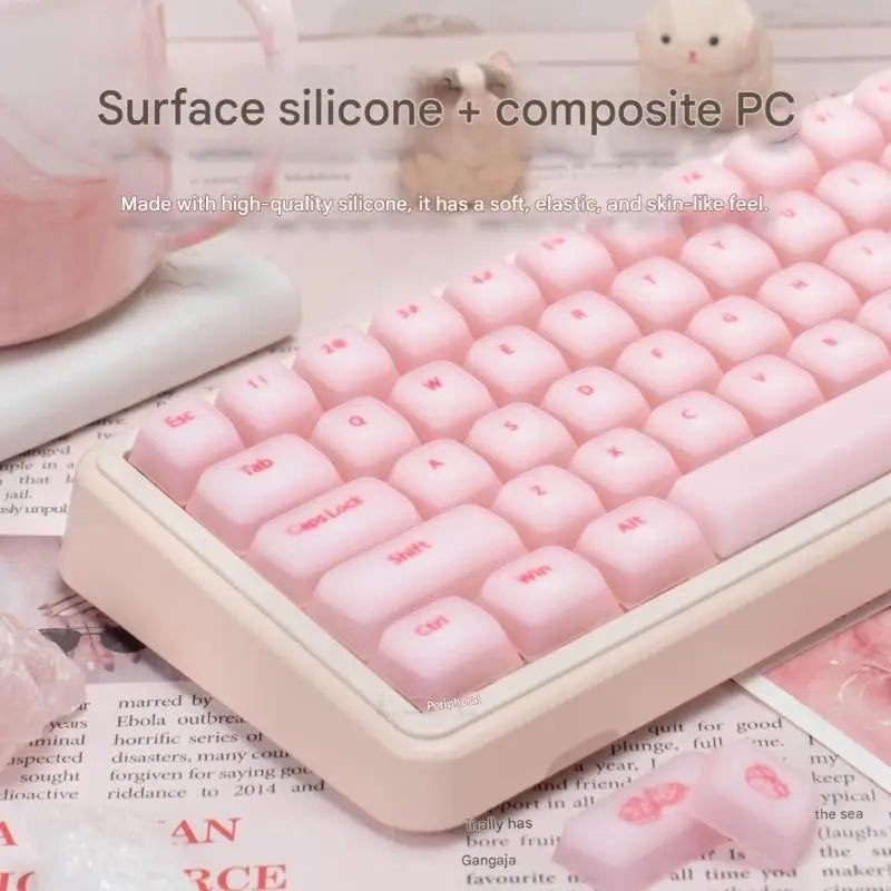 115Key Jelly Puddings Keycaps Original Profile ABS Silicone Translucents Keycap for Mechanical Keyboards K1KF Quake