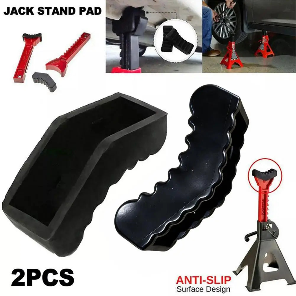 2Pcs Car Slotted Lift Jack Stand Rubber Pad Adapter 6Ton Heavy Duty Frame Rail Pinch Weld Protector Repair Tool Quake