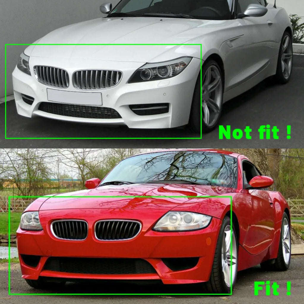 For BMW Z4 E85 E86 2003–2008 2x Car ABS Grille Front Kidney Grill Single Line Style 51117117757 51117117758 Accessories Parts Quake