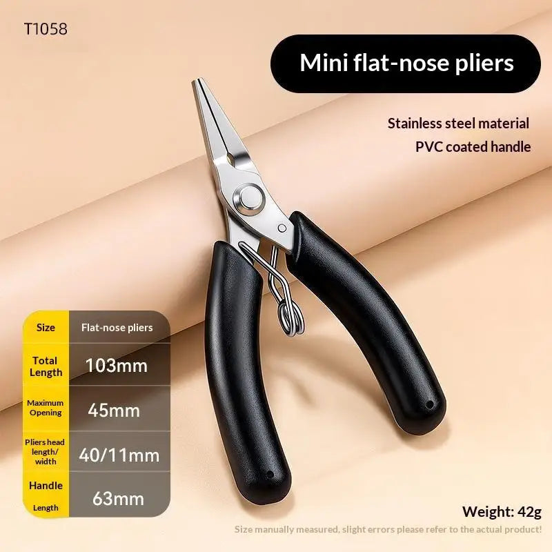 1Pcs Mini Needle Nose Curved Nose Pliers Stainless Steel Hand Pliers For DIY Bracelet Jewelry Making Tool Quake A3