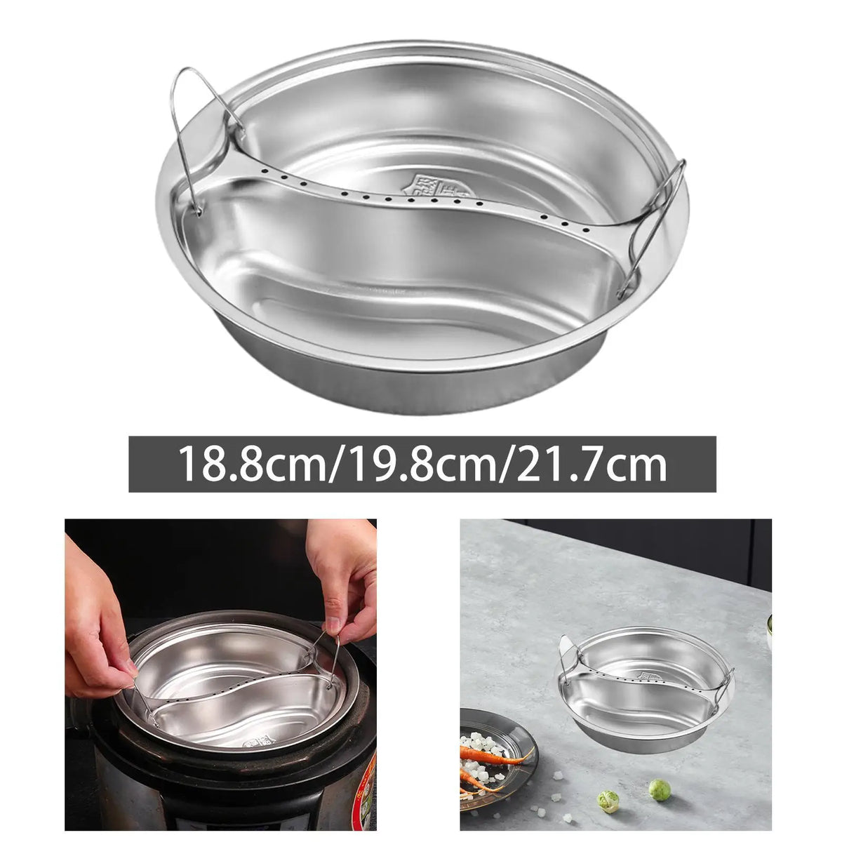 Stainless Steel Steamer Basket Steamer Pan Lightweight Healthier Food Quake