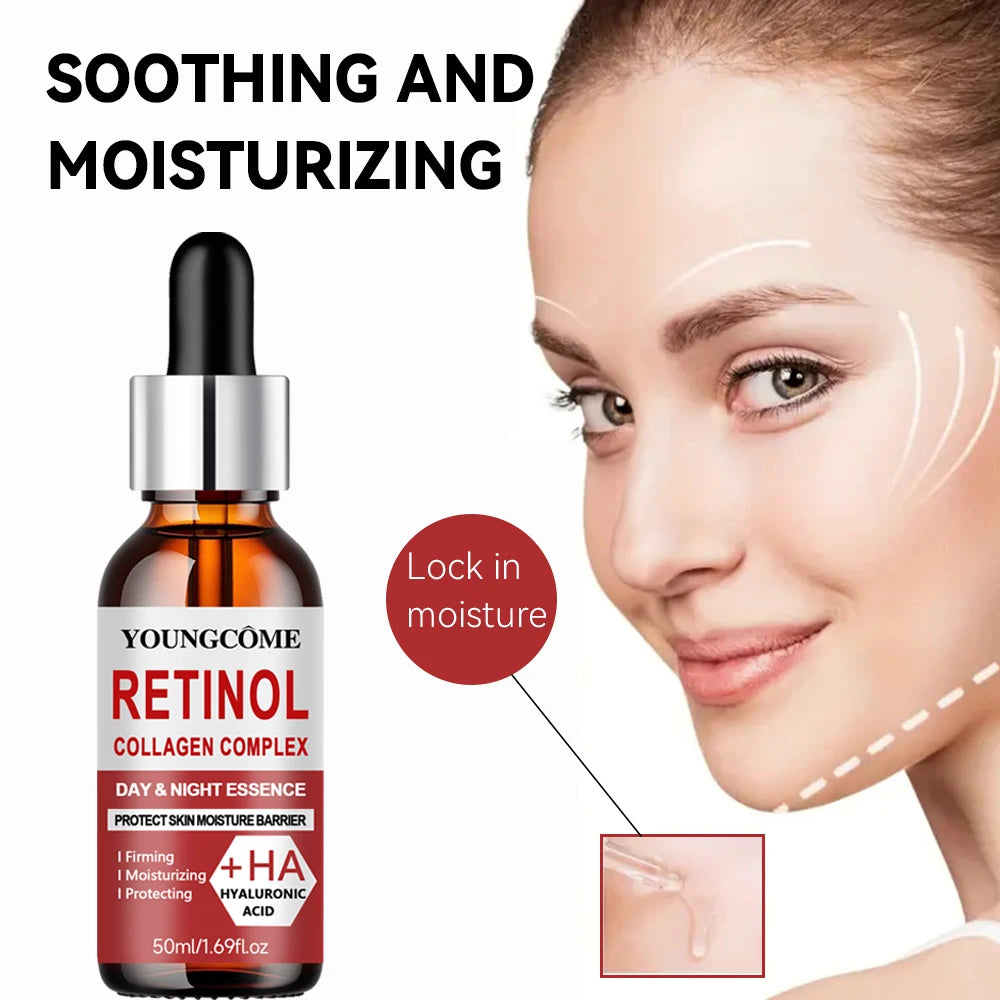 Retinol Day and Night Serum. Smooth Out Wrinkles. Deeply Moisturize the Skin Moisturizing Anti-Wrinkle Aging Shrinks Pores Quake