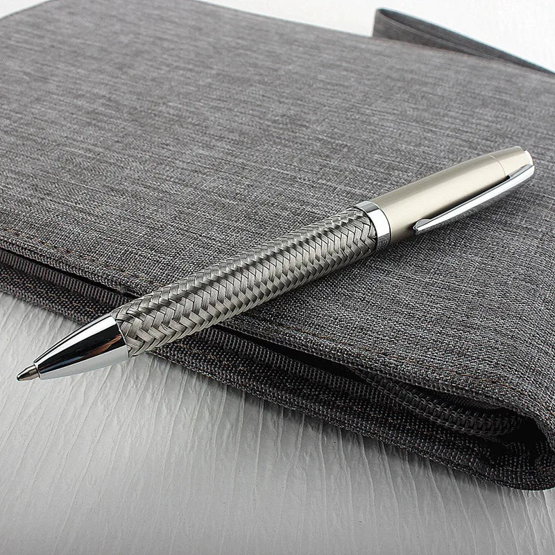 Steel Wire Metal Ballpoint Pen Rotating Pen Portable Ball Point Small Pen Small Oil Exquisite Brief Pens for School Quake