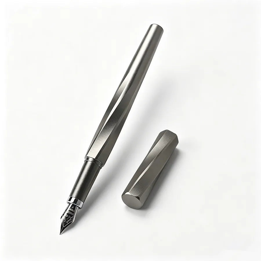 Twisted Texture Magnetic Cap Fountain Pen Full Metal Smooth Writing Office Business Student Calligraphy Stationery Gift Ink Pen Quake 556-1 EF 0.38MM