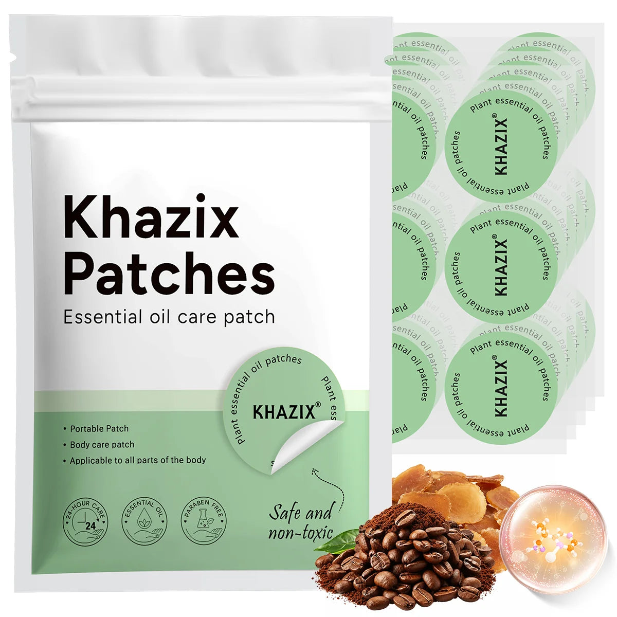 30Pcs Energy Patches Natural Ingredients Vegan Friendly Daily Energy Boost Patch Portable Body Stickers for Work Travel Sports Quake