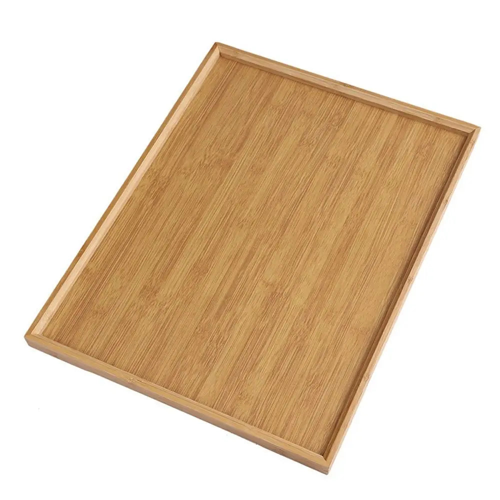 Decorate Tray Natural Bamboo Bamboo Wooden Tray Rectangular Retro Style Food Storage Trays Dessert Pallet Home Quake