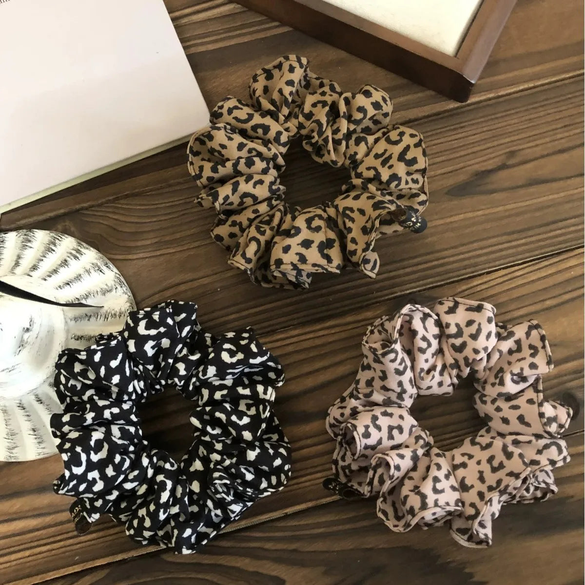 Korean Fabric Leopard Print Small Intestine Ring Headband New High Elastic Hair Band Women's Rubber Band Hair Accessories Quake