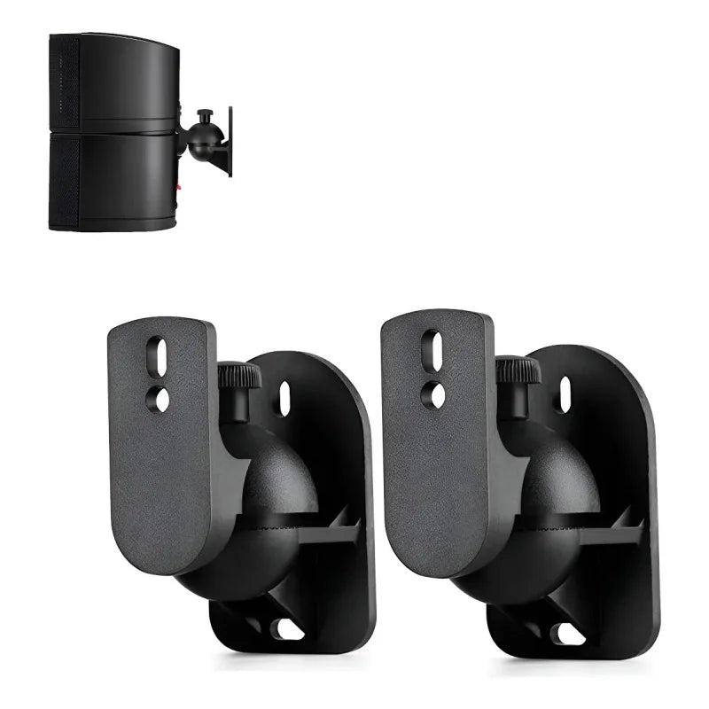 2pcs Adjustable Wall Mount Speaker Brackets,Swivel & Tilt for Sound Positioning for Home Theater,Bookshelf Systems,Boat Speakers Quake