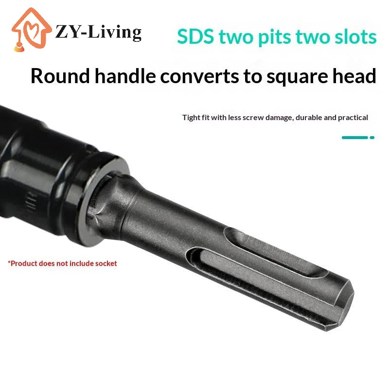 3pcs SDS Socket Driver Set Drill Bit Adaptor 3/8 1/4 1/2" Hex Shank Converter Impact Drill Hammer Adapter Tools Quake