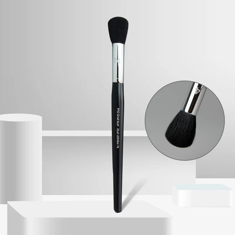Professional Goat Hair Small Blush Brush Long Handle #74 Bronzer Sculpting Makeup Brush Beauty Cosmetic Tool Quake Default Title
