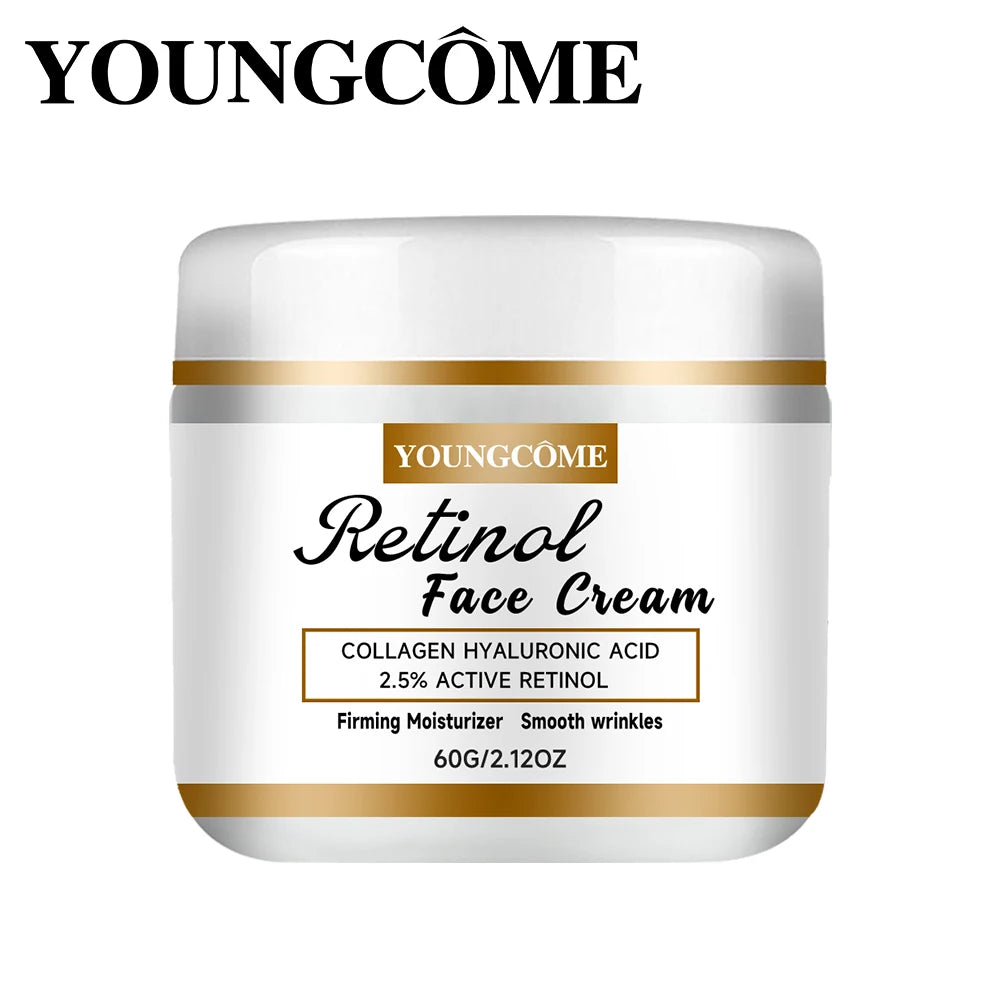YOUNGCOME Retinol Collagen Face Cream Skincare Moisturizing Brightening Hydrating Smooth Wrinkles Firming Facial Face Skin Care Quake