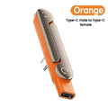2 In 1 USB C To Type C Bracket Adapter 5A 240W Fast Charging Data Holder Converter Type C To C For Samsung Huawei iphone 15-17 Quake Orange