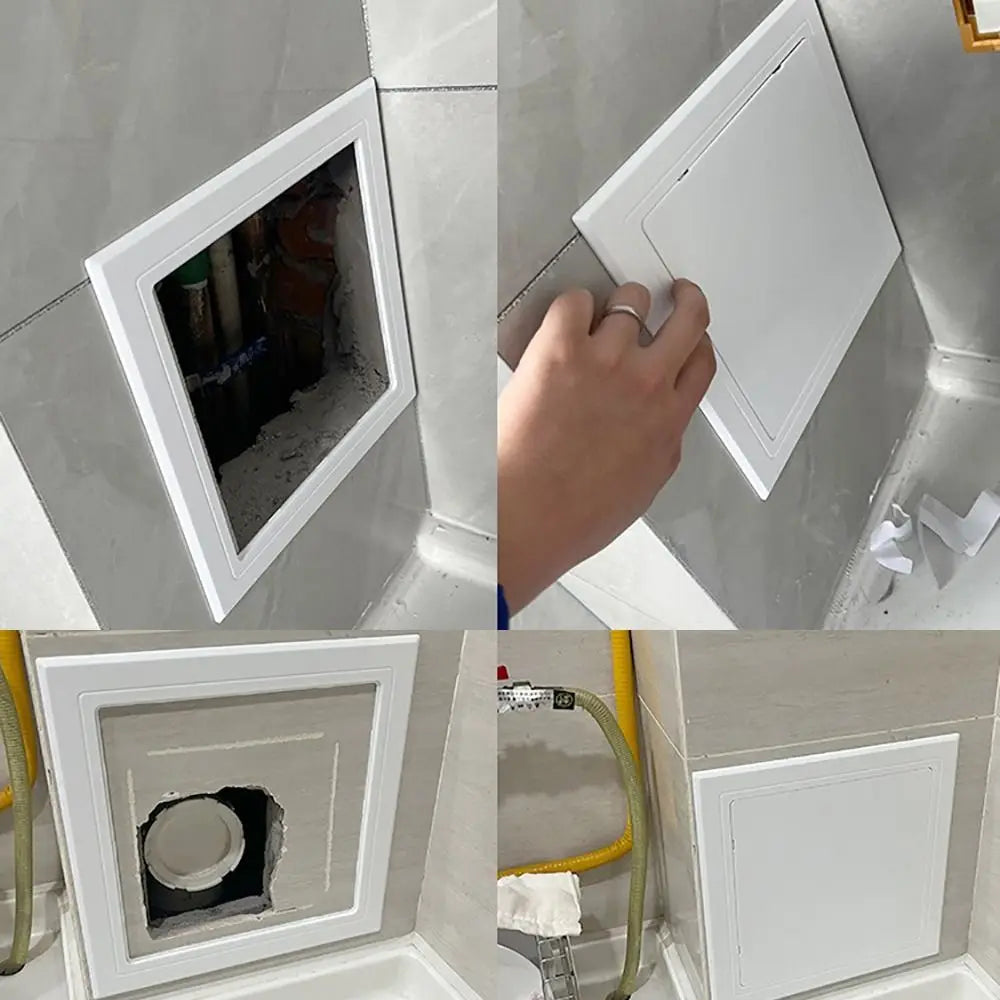 Self-adhesive Access Panel Door Plastic Removable Opening Flap Cover Plate White Hinged Access Hatch Doors Wall Ceiling Quake