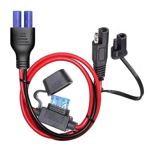 SAE to EC5/XT60/90 10AWG Heavy Gauge With 15A Fuse Holder Over‑Current Protection for Vehicle Solar Battery Charger DIY Wiring Quake