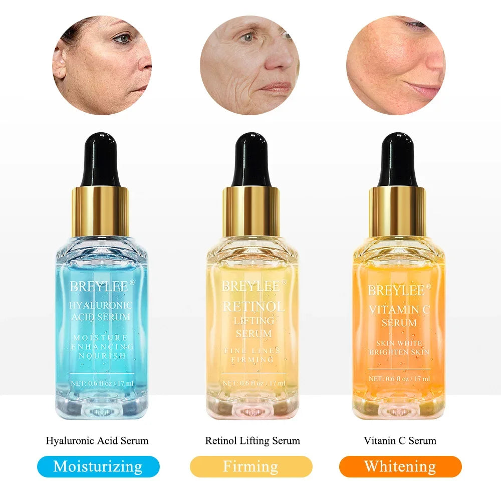 BREYLEE Retinol Face Serum Vitamin C Brighten Tone Essence Hyaluronic Acid Moisturizing Anti Aging Cream Firming Skin Care 17ml Quake