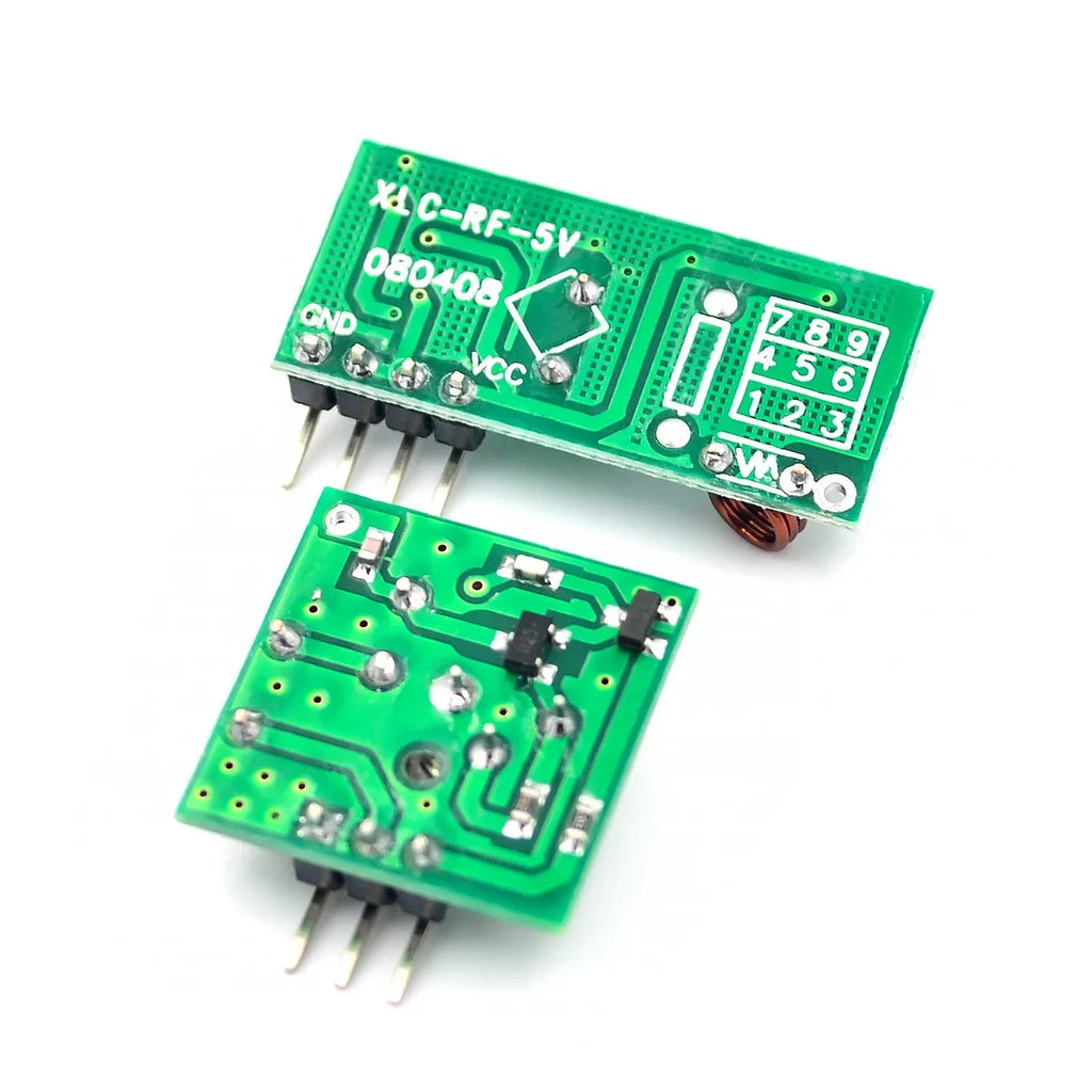 RF wireless receiver module & transmitter module board super regeneration 433MHZ DC5V (ASK /OOK) 1pair =2pcs Quake