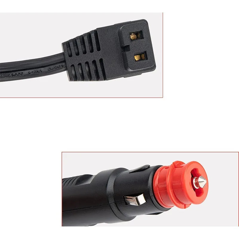 12AWG Heavy Duty Vehicle Plug Extension Power Cord Stable Conductive Cable for Car Portable Refrigerator Freezer Connection Quake