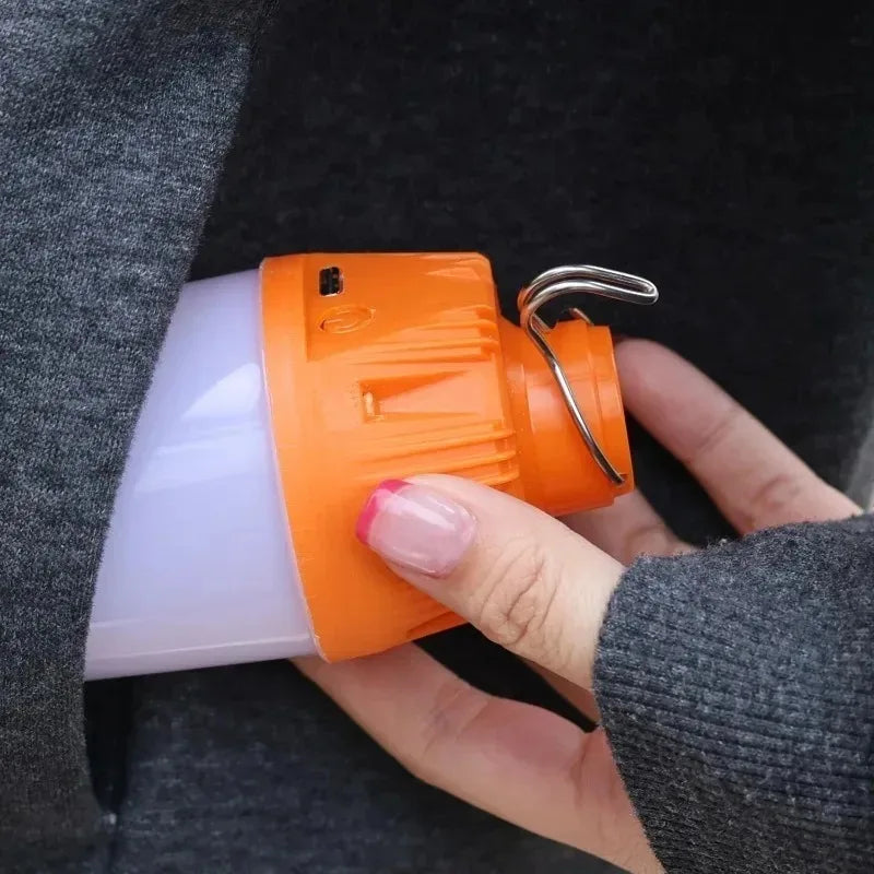 2/1PCS Outdoor Camping LED Lamp USB Rechargeable Emergency Lantern Portable Small LED Light Bulbs 3 Lighting Modes Night Lights Quake