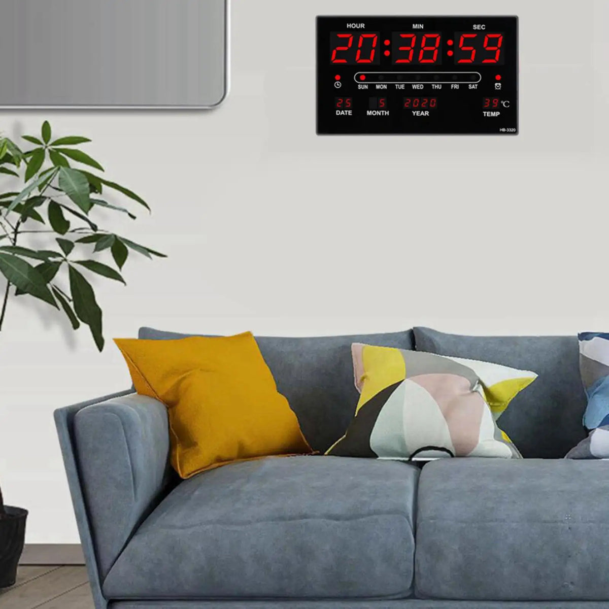 LED Digital Desk Alarm Clock Calendar Temperature Decor Housewarming Gifts Quake Default Title
