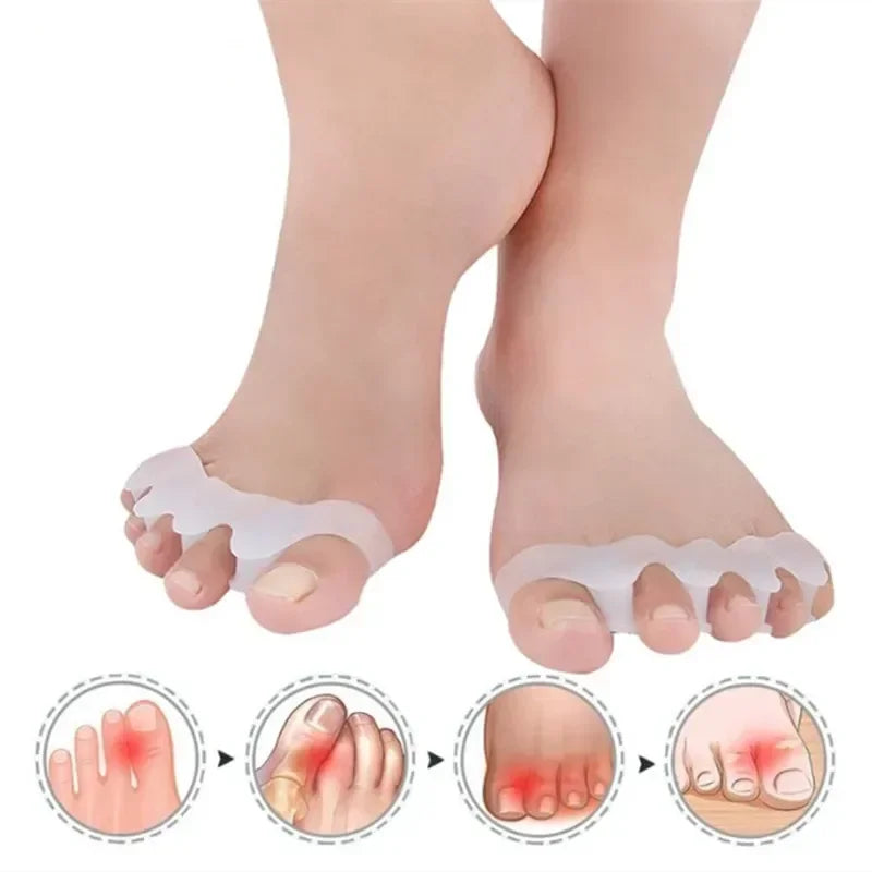 Toes Protective Separator Suitable Bunion Corrector Silicone Soft Gel Straightener Spacers Stretchers Foot Toes Care Tool Quake