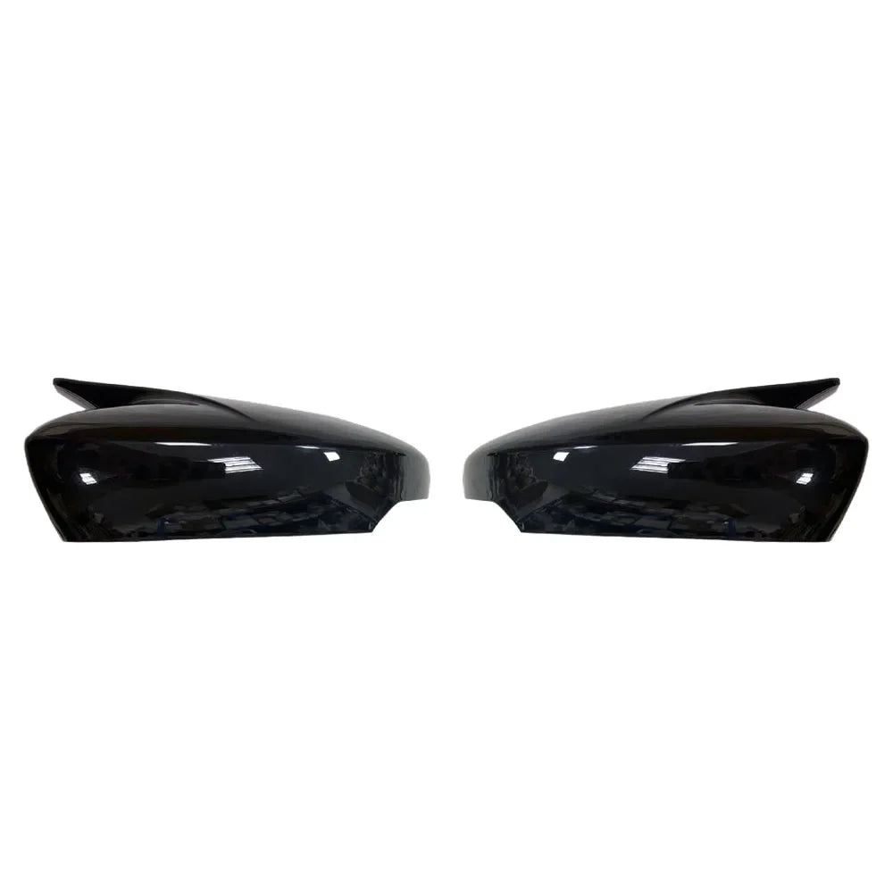 For Skoda Fabia 2015-2020 Rapid 2016-2023 Car Sticker Rearview Side Mirror Cover Wing Cap Exterior Door Rear View Case Trim ABS Quake Gloss Black