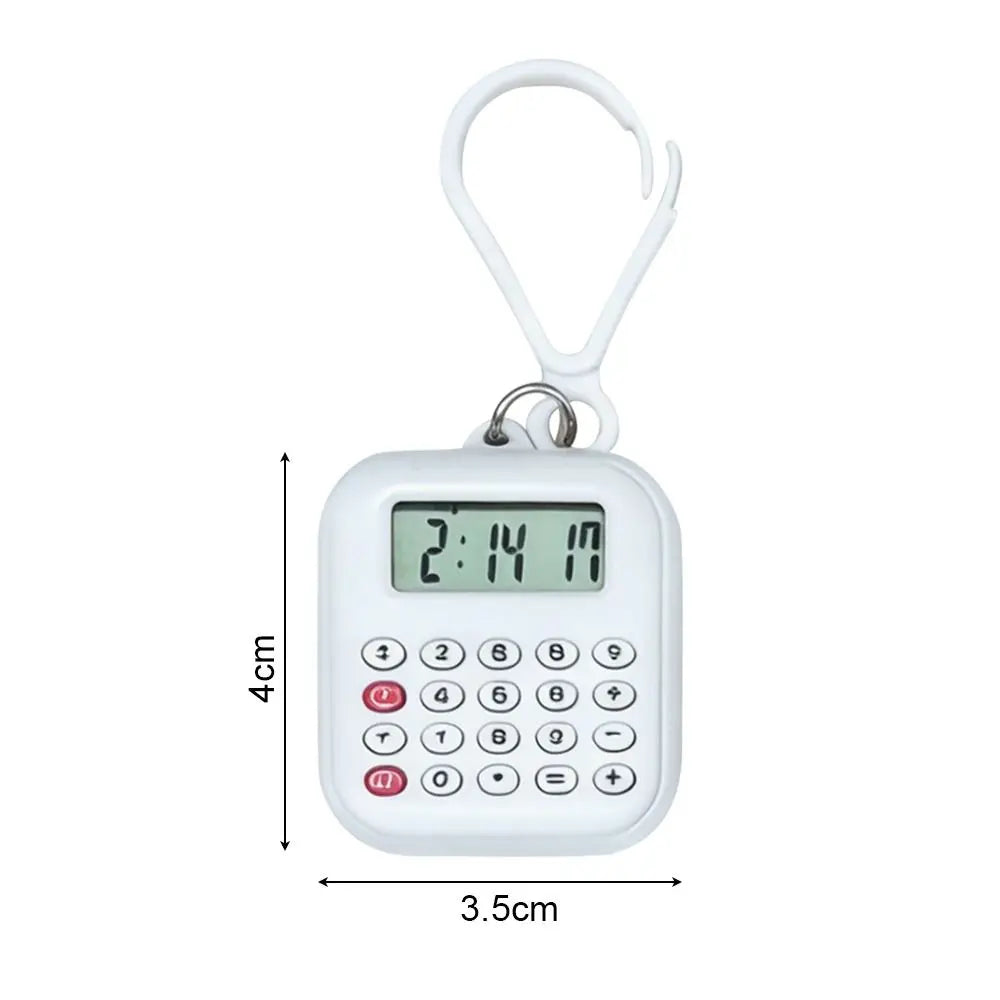 Multifunctional Mini Calculator 8 Digits Display Portable Keychain Calculator Lightweight Silent Button Electronic Calculator Quake