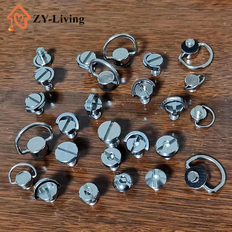 1/4inch D-Ring Tripod Screw Mounting Screw Adapter for Camera Camcorder Tripod Monopod QR Quick Release Plate Adapter Screw Quake