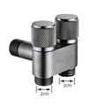 G1/2 1 In Two Out Double Control Washing Machine Faucet Toilet Triangle Valve Washing Machine Toilet Stop Valve Bathroom Parts Quake Gery