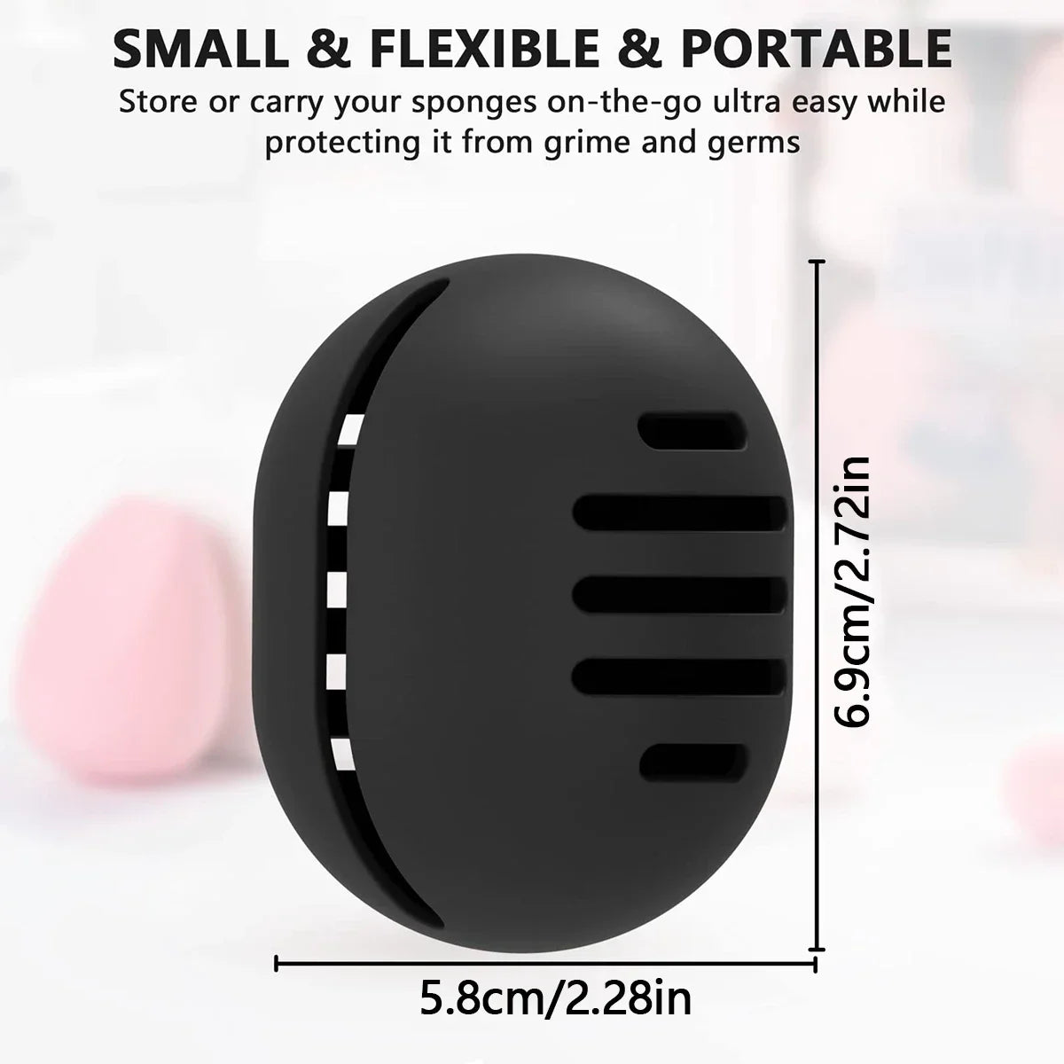 Reusable Travel Portable Organizer.-zmt, Eco-friendly 1PC Silicone Porous Beauty Egg Storage Set, Puff Storage Box Quake