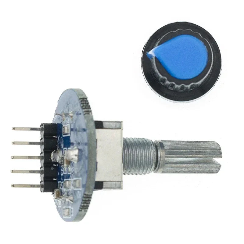 2PCS Rotary Encoder Module Brick Sensor Development Round Audio Rotating Potentiometer Knob Cap EC11 Quake