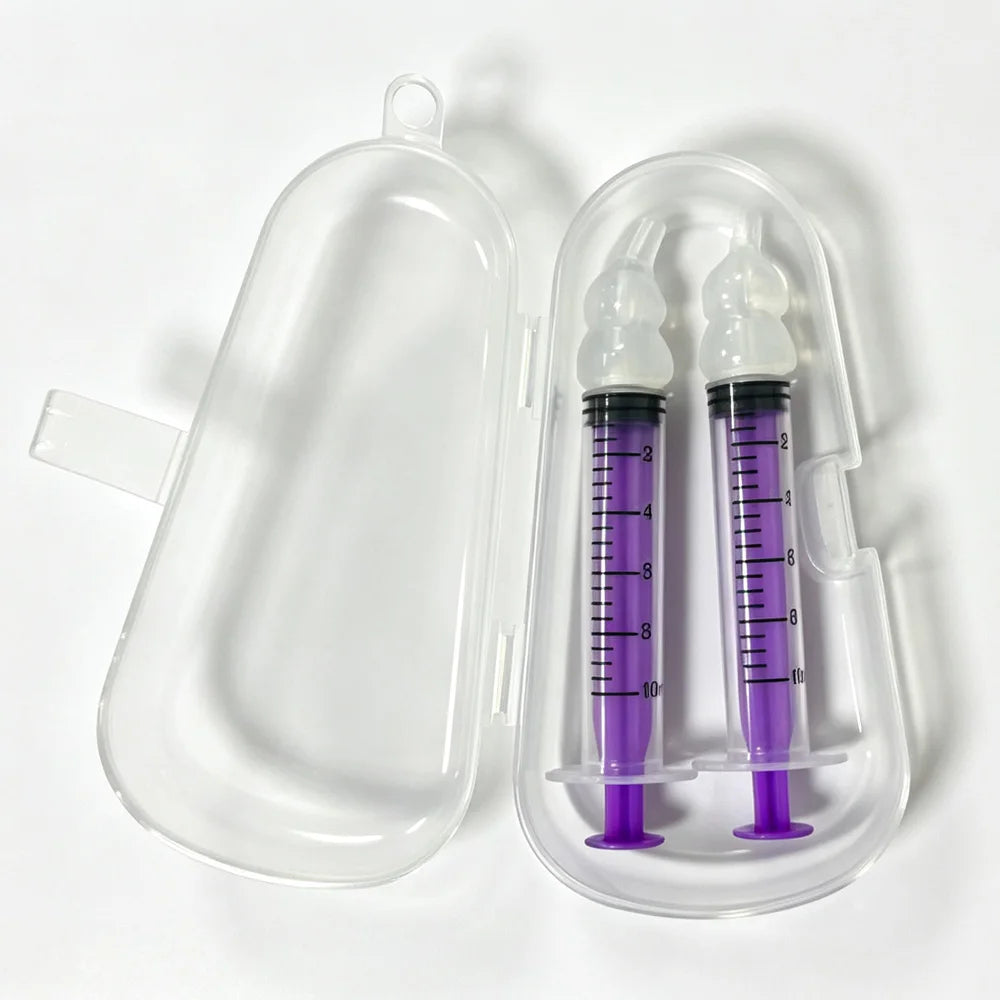 vvocci Nasal irrigator Cartoon Baby Oral Suction Nasal Aspirator Baby Snot Cleaner 10ml Syringe-style Baby Nasal Irrigator Quake Boxed2pc 10ml Purple