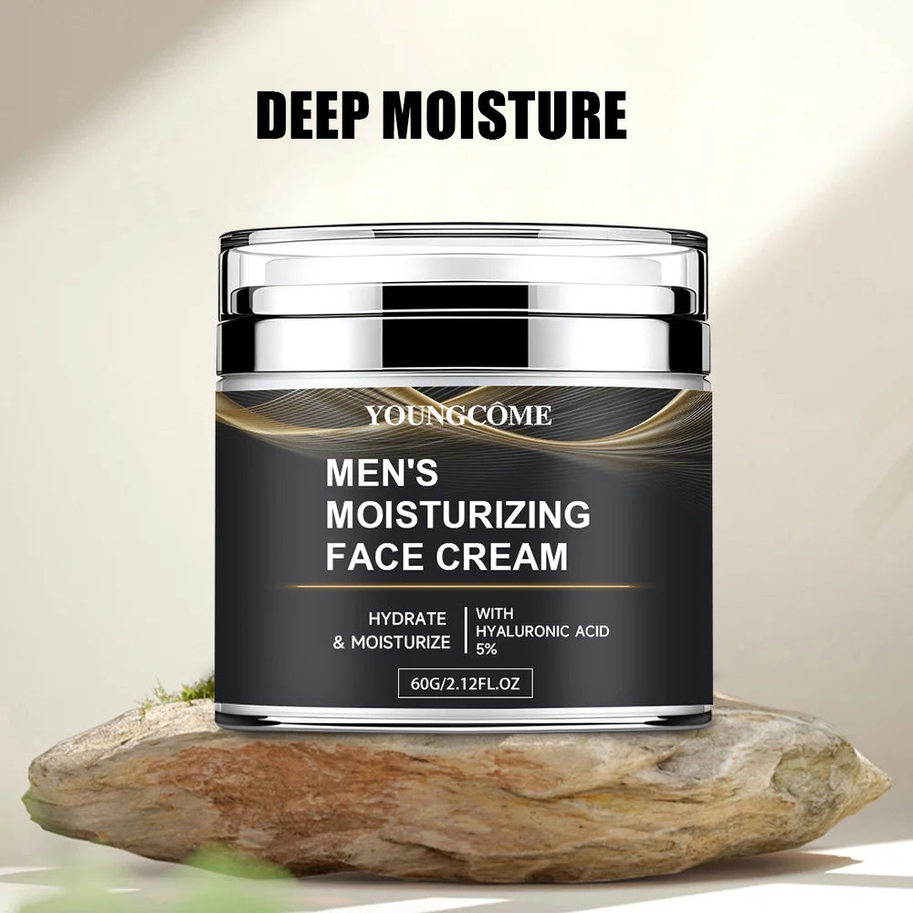 Men's Collagen moisturizing cream with retinol and vitamins, refreshing and hydrating, improves skin elasticity, day and night Quake