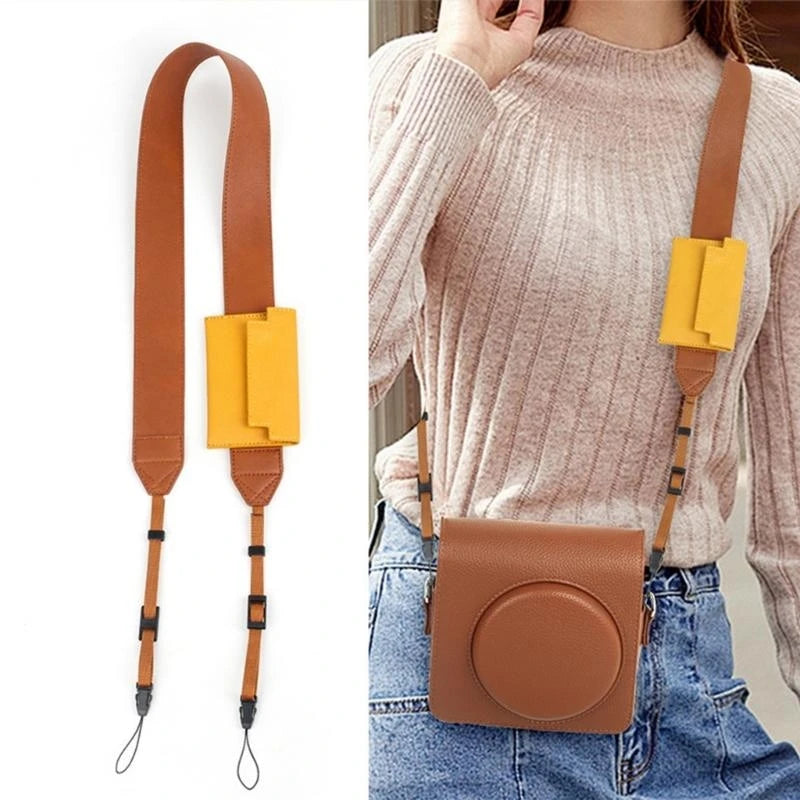 Adjustable Camera Shoulder Neck Straps Multifunctional PU Leather Straps for DSLR SLR Cameras Accessories K1KF Quake