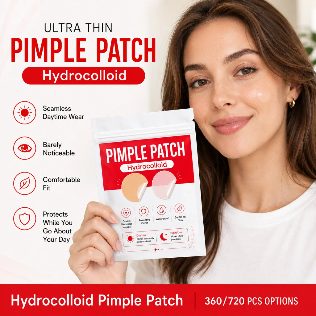 360/720Pcs Hydrocolloid Facial Concealer Patches, Nude & Clear 2 Shades, Invisible Blemish Cover Stickers, Day & Night Use Quake