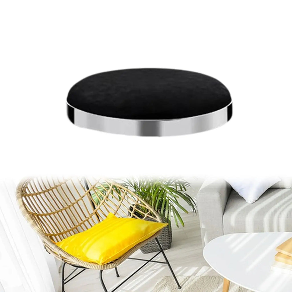 Round Seat Restaurant Salon PU Leather Bar Comfortable Diameter 33cm Club Easy to Install Store Repair Parts Stool Seat Top Quake