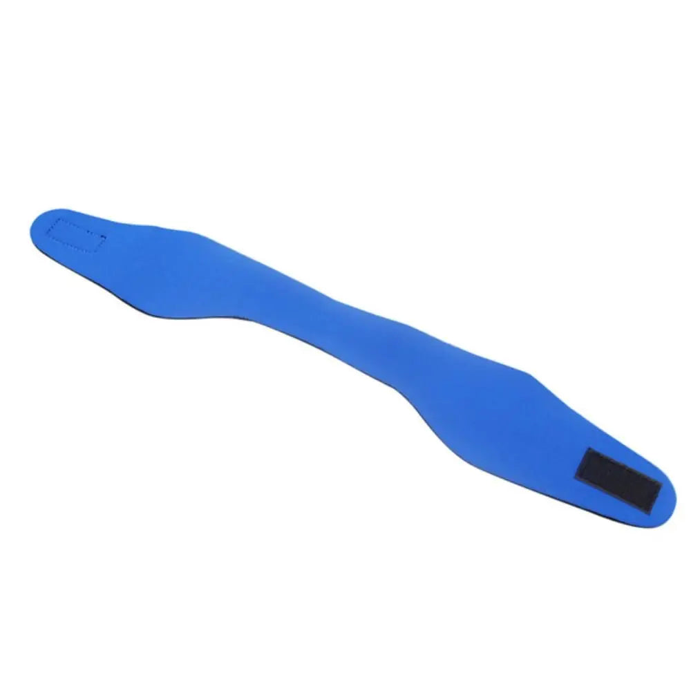 New Neoprene Swimming Ear Band Adjustable Multiple Colors Earplug Soft Waterproof Diving Headband Water Sports Quake Blue-L