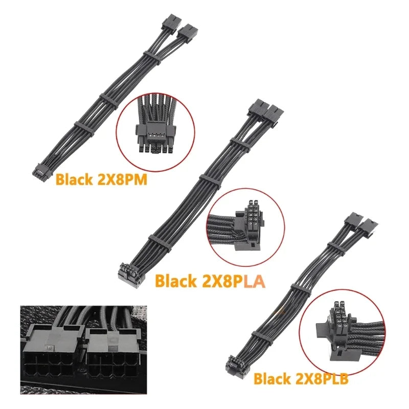 for RTX4080 and RTX4090 Series 8Pin Female to PCIE 16-Pin Straight/Elbow Head Cable with Combs Streamlined Cable K1KF Quake