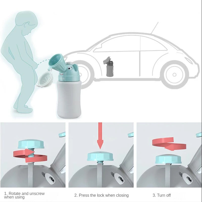 Portable Baby Hygiene Toilet Urinal Boys Girls Pot Outdoor Car Travel Anti-leakage Potty Kids Convenient Toilet Training Potty Quake