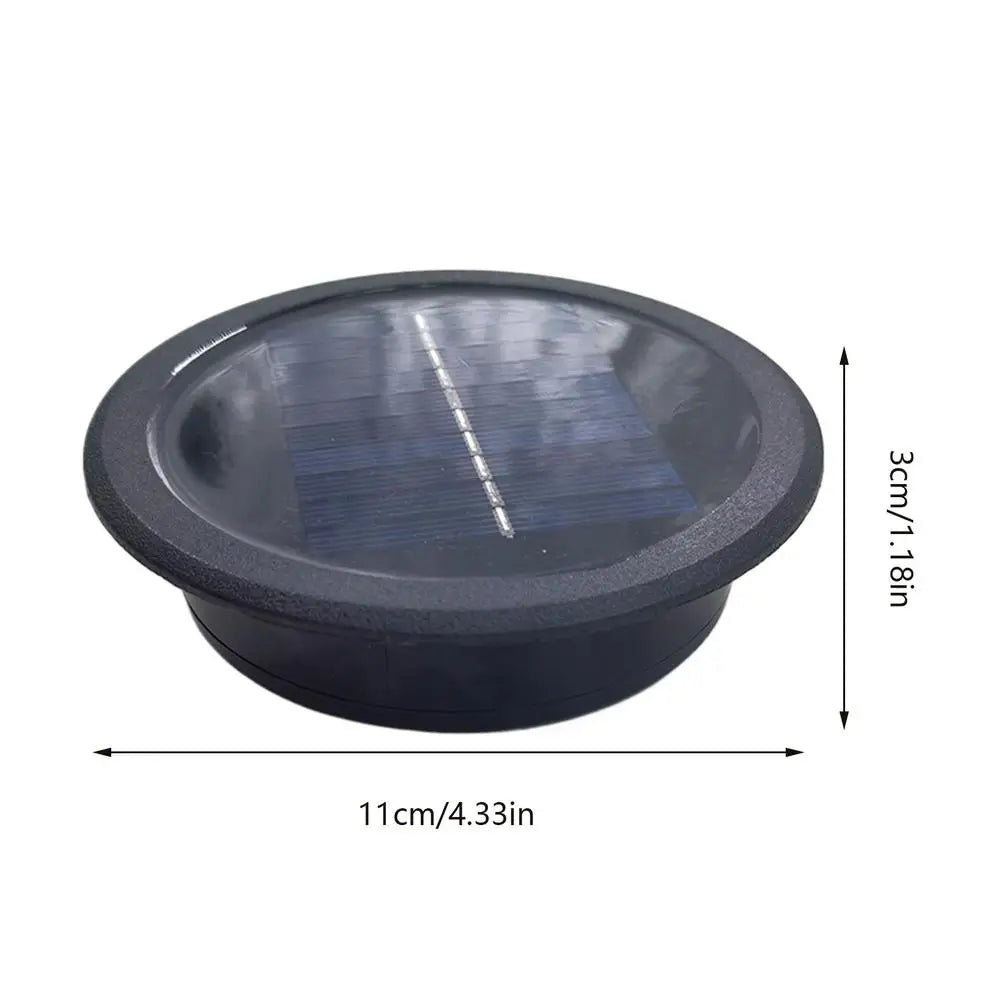 11cm Rechargeable Waterproof Solar Light Replacement Top Lamp Cover for Outdoor Garden Pathway Patio Yard Porch Walkway Quake Blue